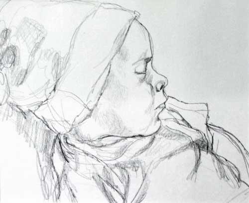 Carolyn Ritchie Bedford | Drawings | Baby Asleep