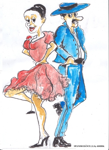 Spanish dance one By jjjerk | Media & Culture Cartoon | TOONPOOL
