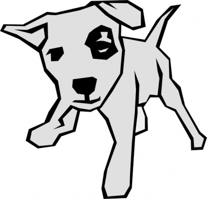 Simple Outline Drawn Drawing Dog Free Straight Dogs Lines Animal ...