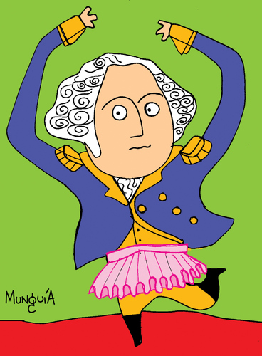 Dancing Washington By Munguia | Famous People Cartoon | TOONPOOL