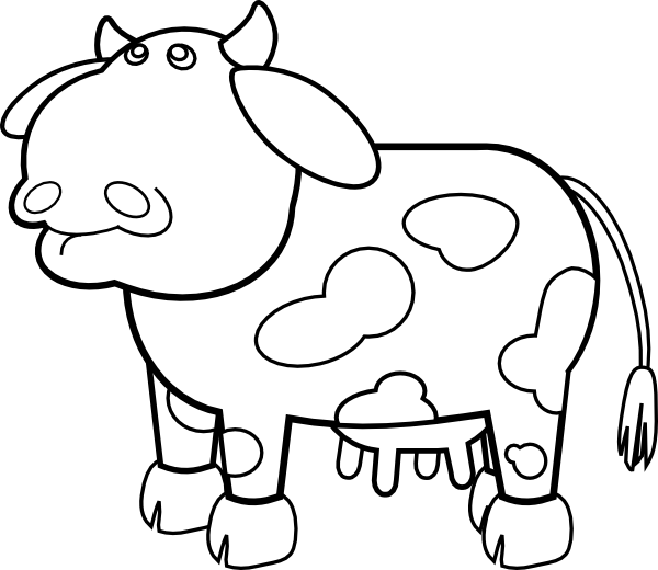 Cow Outline Clip Art at Clker.com - vector clip art online ...