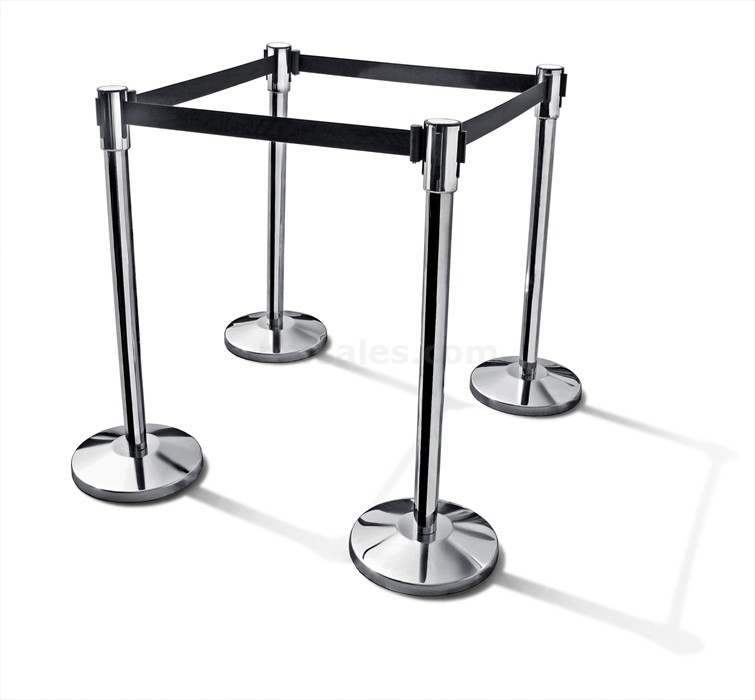 New Star Stanchion, 36-Inch Height, 6.5-Foot Retractable Black ...