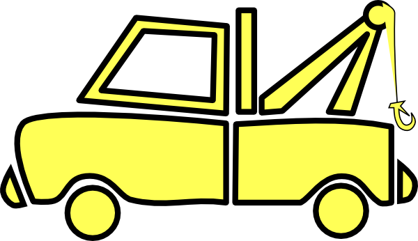 Yellow Tow Truck clip art - vector clip art online, royalty free ...