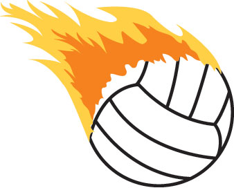 Volleyball With Flames Tattoo