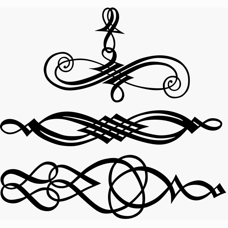 Calligraphic Flourishes 1 | Scrolls | Pinterest