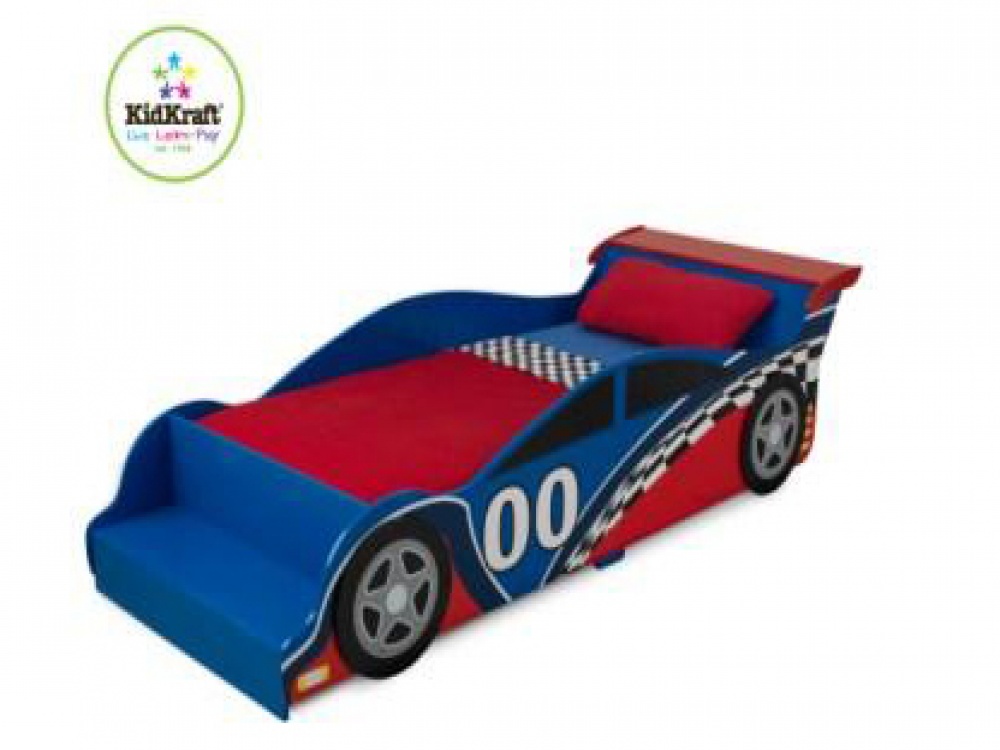 KidKraft Blue & Red Racecar Toddler Bed | Beds from FADS
