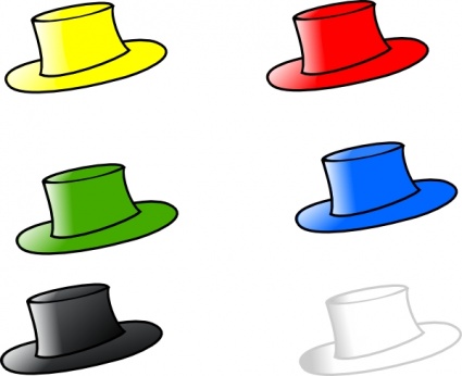 Download Clothing Six Hats clip art Vector Free