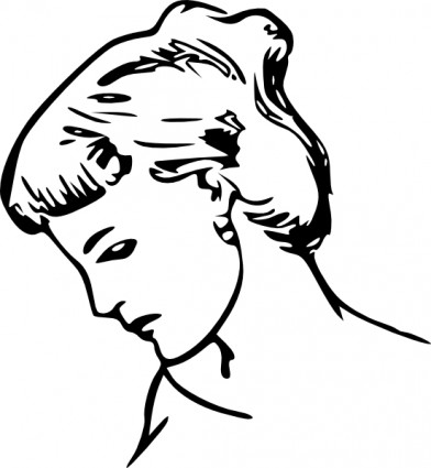 Female Profile Drawing clip art Vector clip art - Free vector for ...