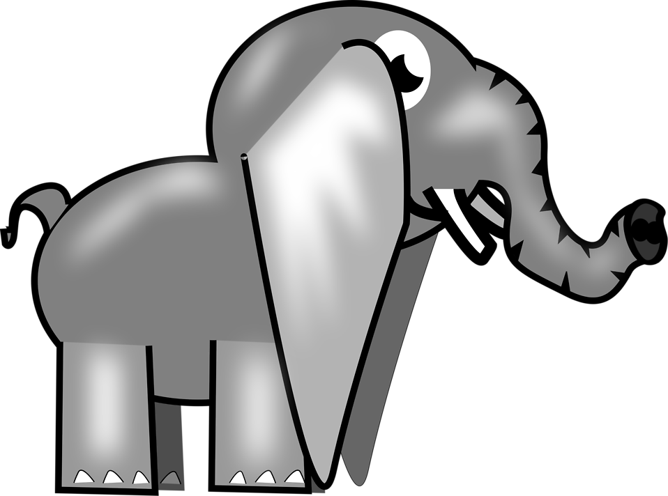 Free Stock Photos | Illustration of a cartoon elephant | # 15163 ...