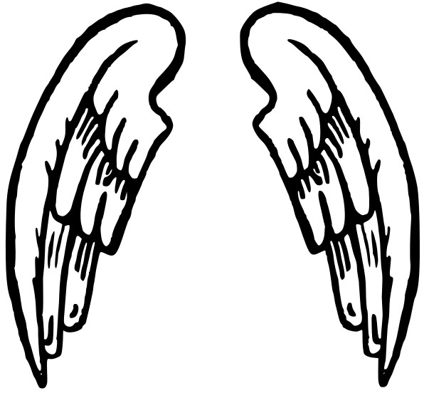 Angel Wings And Halo Clip Art Black And White - ClipArt Best