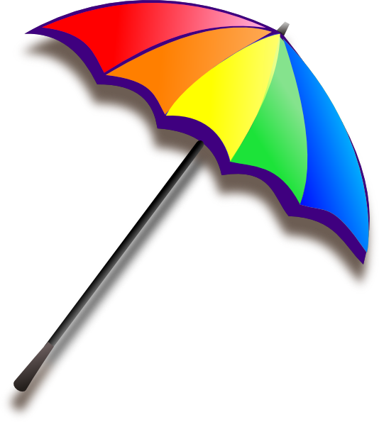 Rainbow Umbrella Pcp clip art - vector clip art online, royalty ...