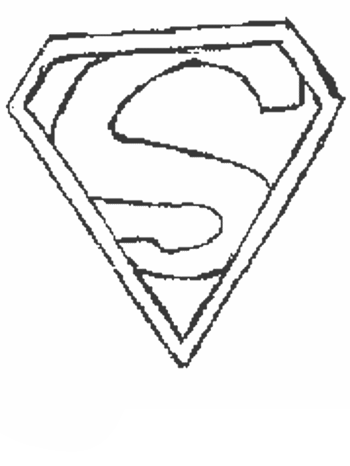 Superman Logo Coloring Page Images & Pictures - Becuo