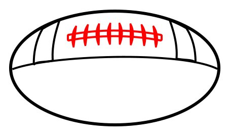 Drawing a cartoon football
