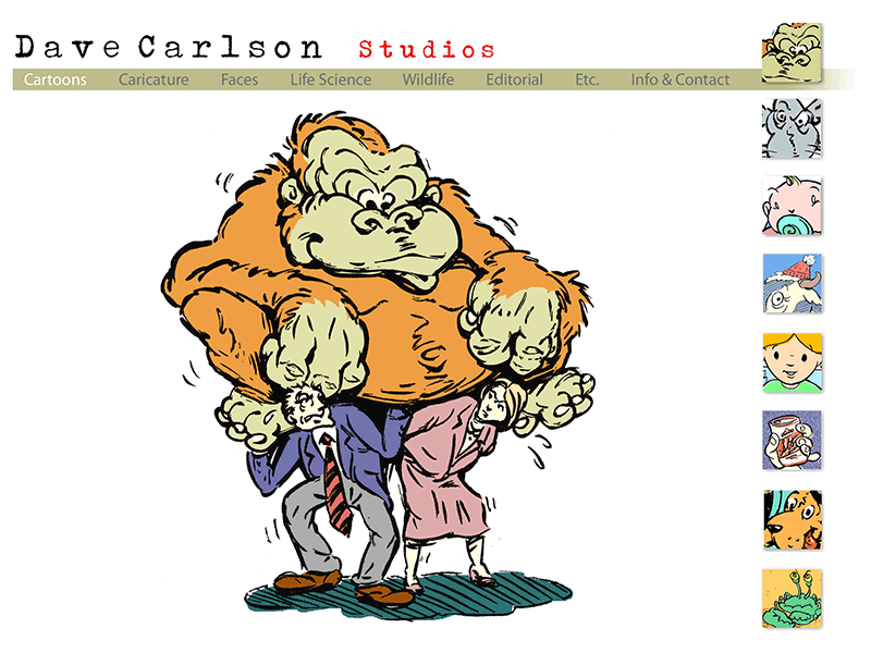 Gorilla Cartoon of Dave Carlson