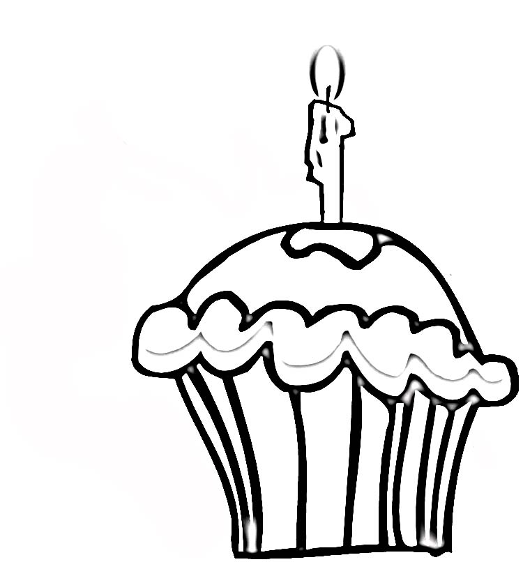 cupcake line drawing  clipartsco
