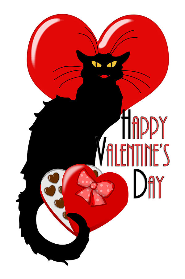Happy Valentine's Day Le Chat Noir by Gravityx Designs - Happy ...