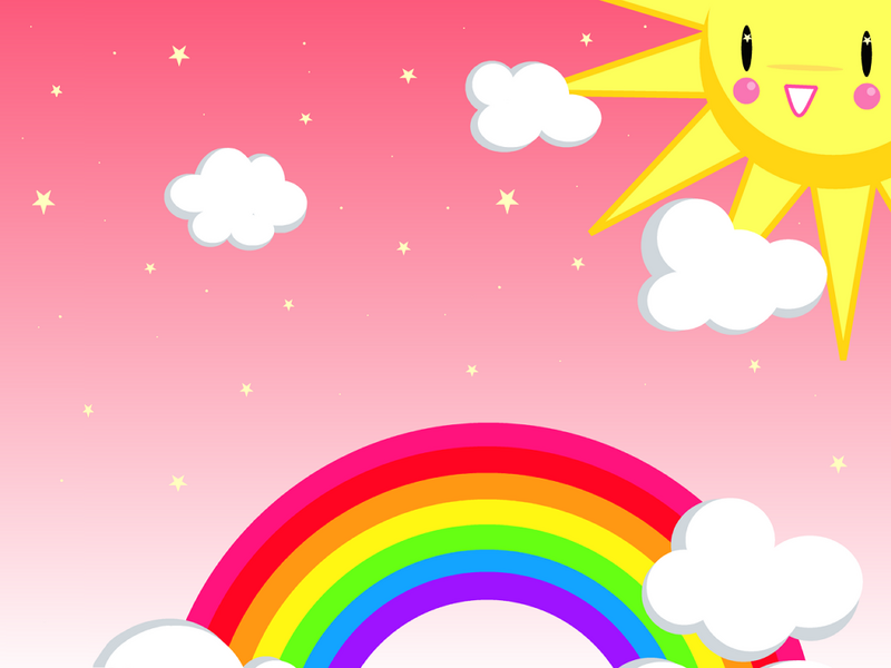Rainbow background - Cute rainbow background hd - Rainbow cartoon ...