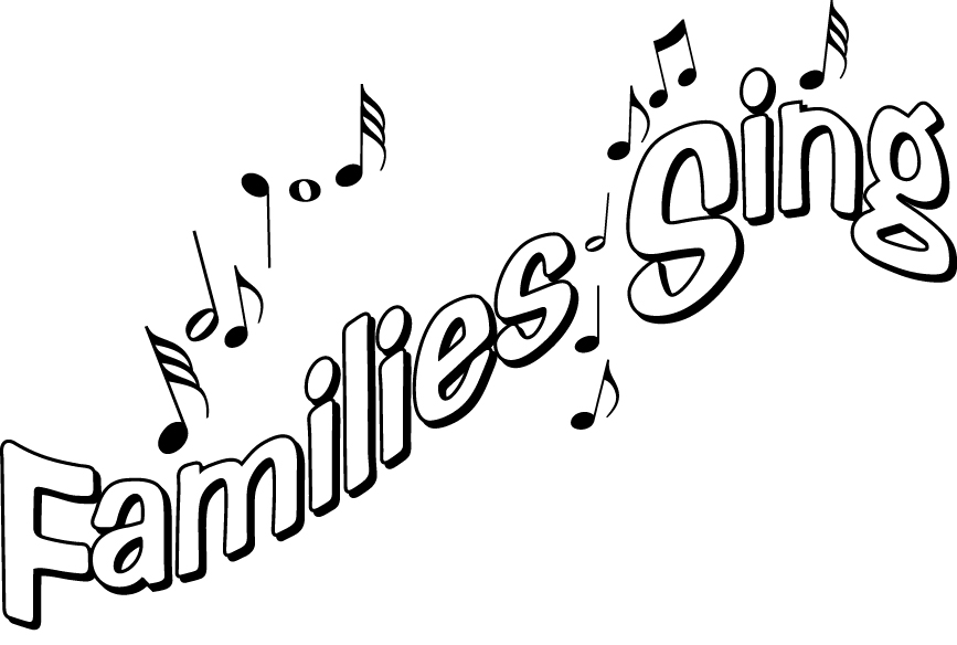 Families Sing - Clip Art