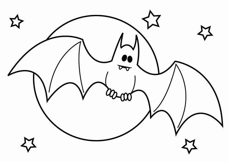 Coloring page Halloween bat - img 26436.