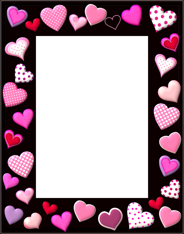 Free Whimsical Hearts Frame 2 Valentine's Day Graphic ...