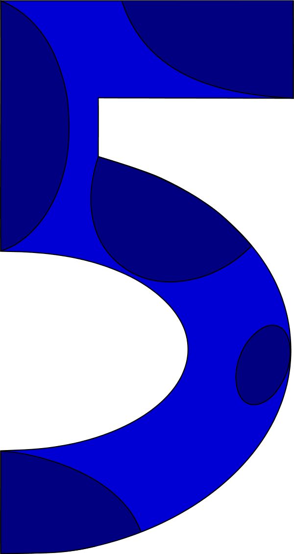 Number Fiver 5 - vector Clip Art