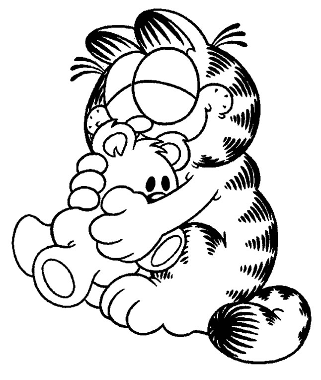 Printable Garfield Cartoon coloring Pages for Kids ...