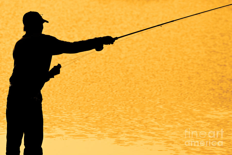 Fishing Pole Silhouette