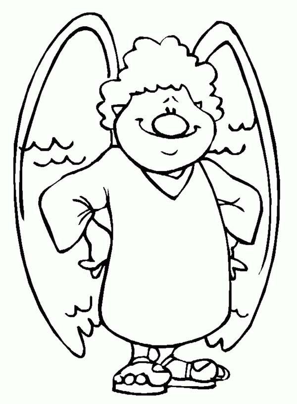 Angels with Big Nose Coloring Page: Angels with Big Nose Coloring ...