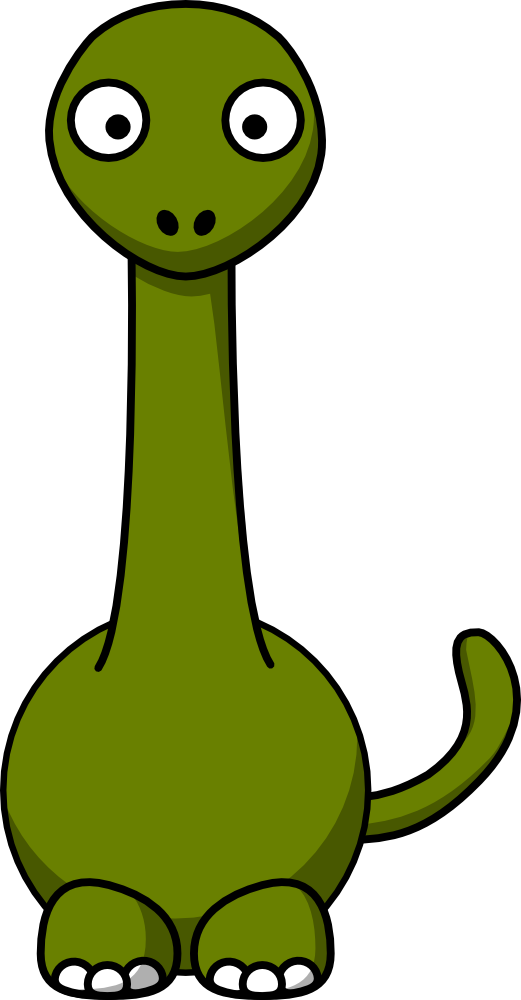 OnlineLabels Clip Art - Cartoon Brontosaurus
