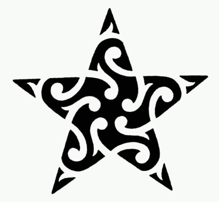 Maori style star tattoo | tattoos | Pinterest
