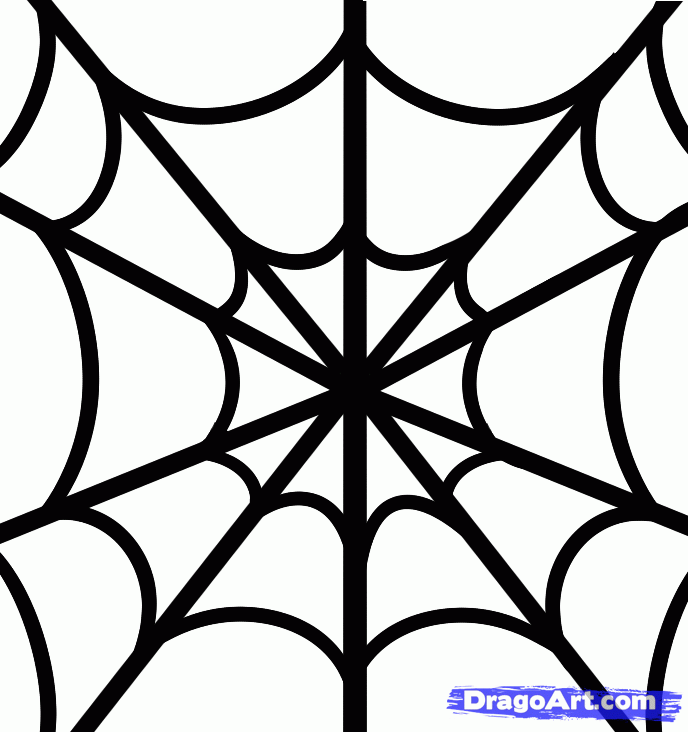 How to Draw a Spiderweb For Kids, Step by Step, Halloween ...