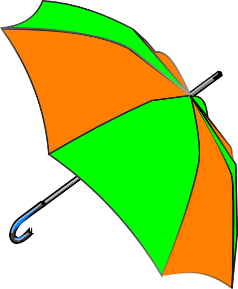 Umbrella Green And Orange clip art - vector clip art online ...