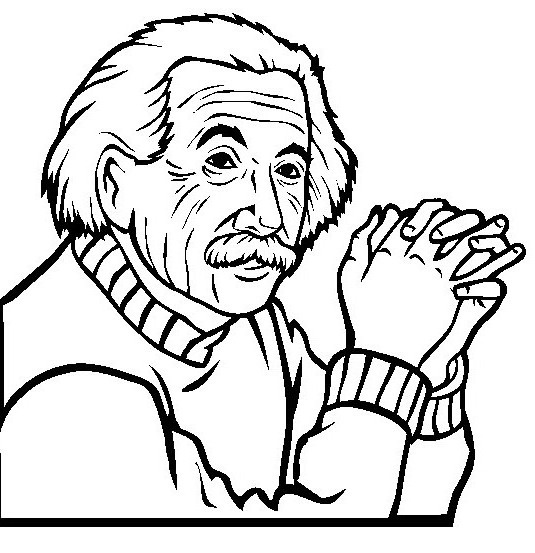 Albert Einstein That Handheld Hand Coloring Book Pages - Figure ...