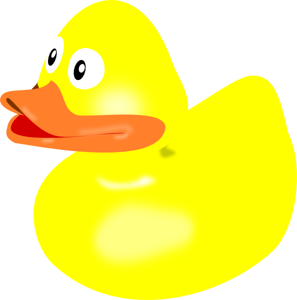 Yellow Rubber Duck clip art - vector clip art online, royalty free ...