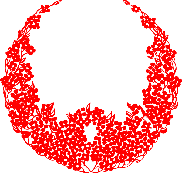 Red Wreath Christmas clip art - vector clip art online, royalty ...