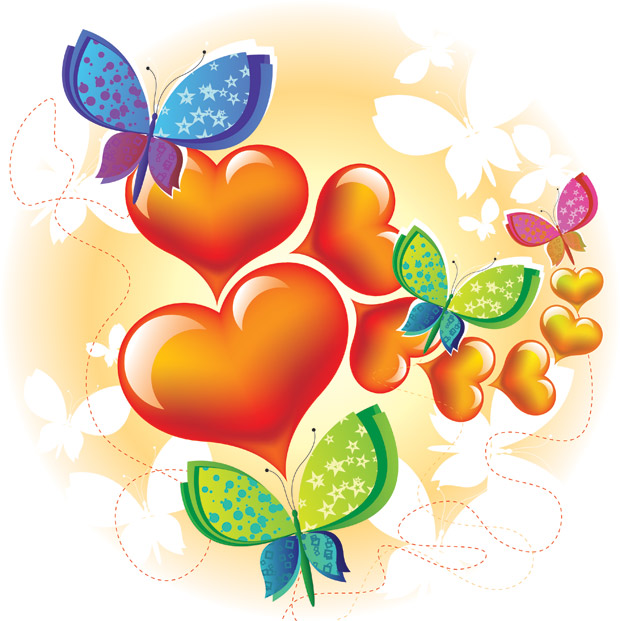 Love Butterfly Vector Graphic Abstract Animals Background ...