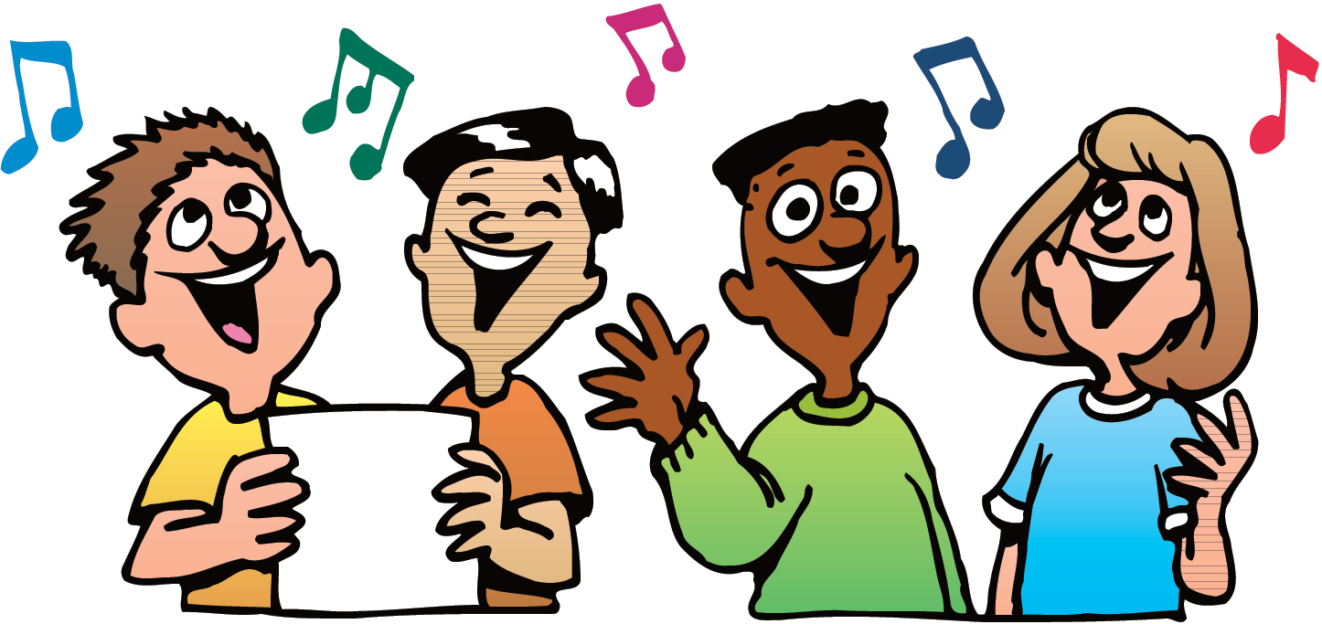 Pix For > People Singing Clipart