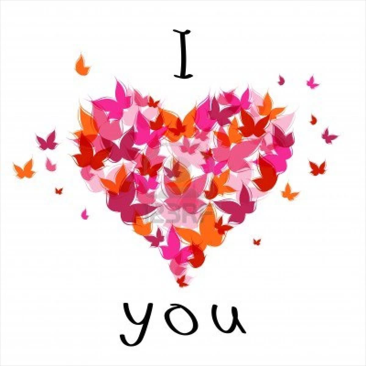 I Love You Heart Of Butterflies Animated Graphic - ClipArt Best ...