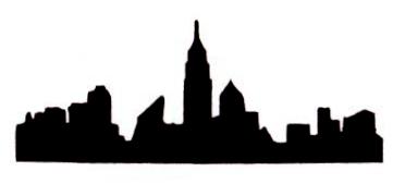 New York City Skyline Silhouette Mounted Rubber Stamp 15 | eBay