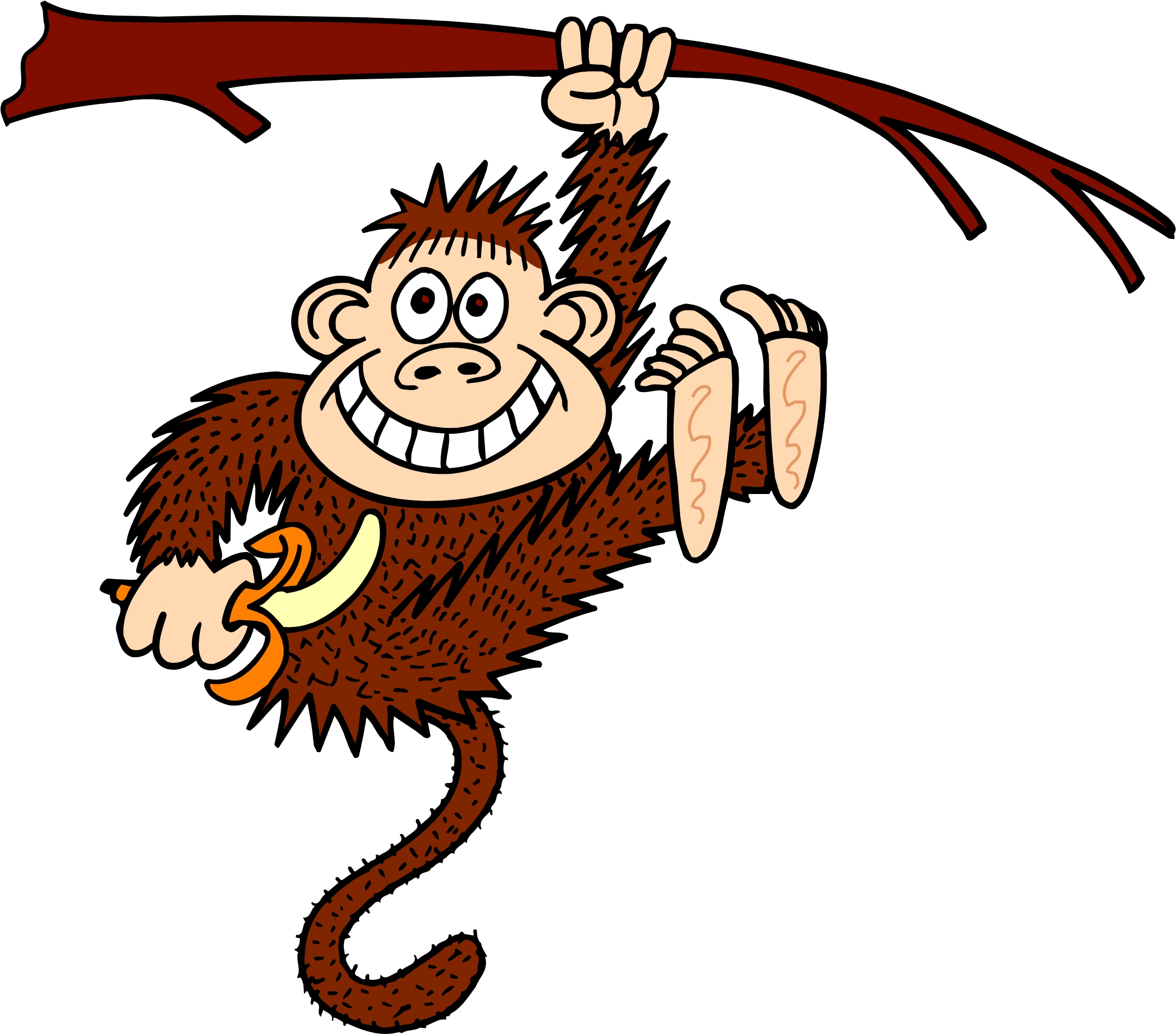 clipart monkey hanging tree - photo #28