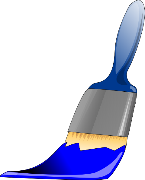 Paintbrush Blue clip art - vector clip art online, royalty free ...