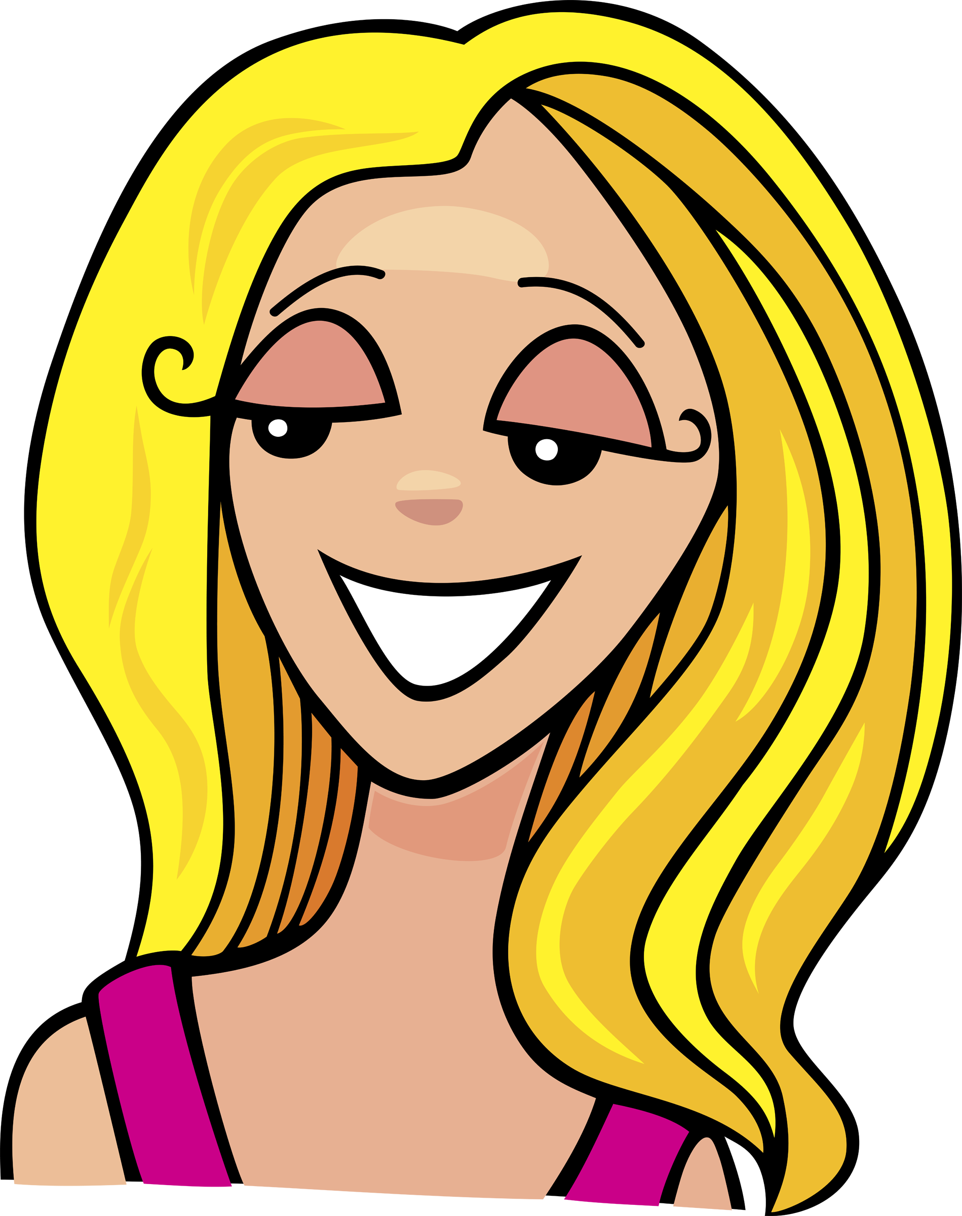 blonde haired girl clipart - photo #9