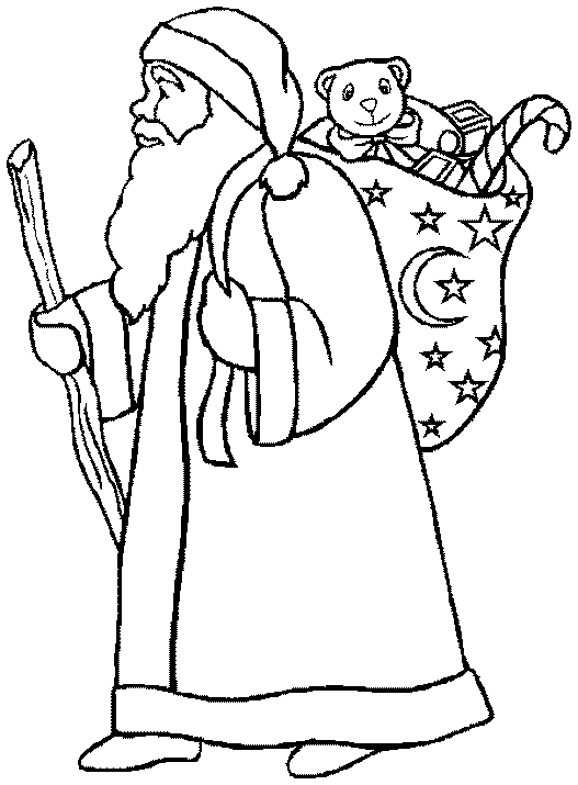 father xmas Colouring Pages (page 3)