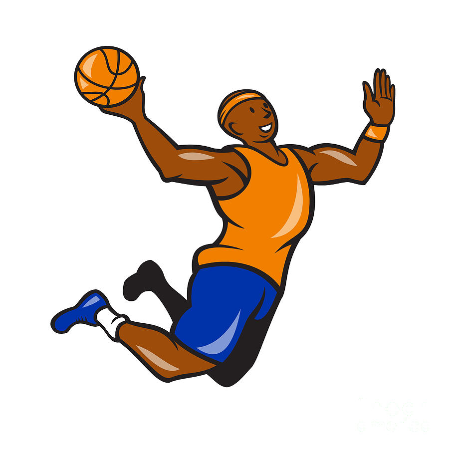 Basketball Player Dunking Ball Cartoon by Aloysius Patrimonio ...