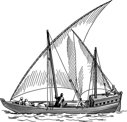 Dhow Sail Boat clip art - Download free Other vectors