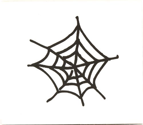 Halloween spider web wooden stamp rubber stamp - Stamps ...