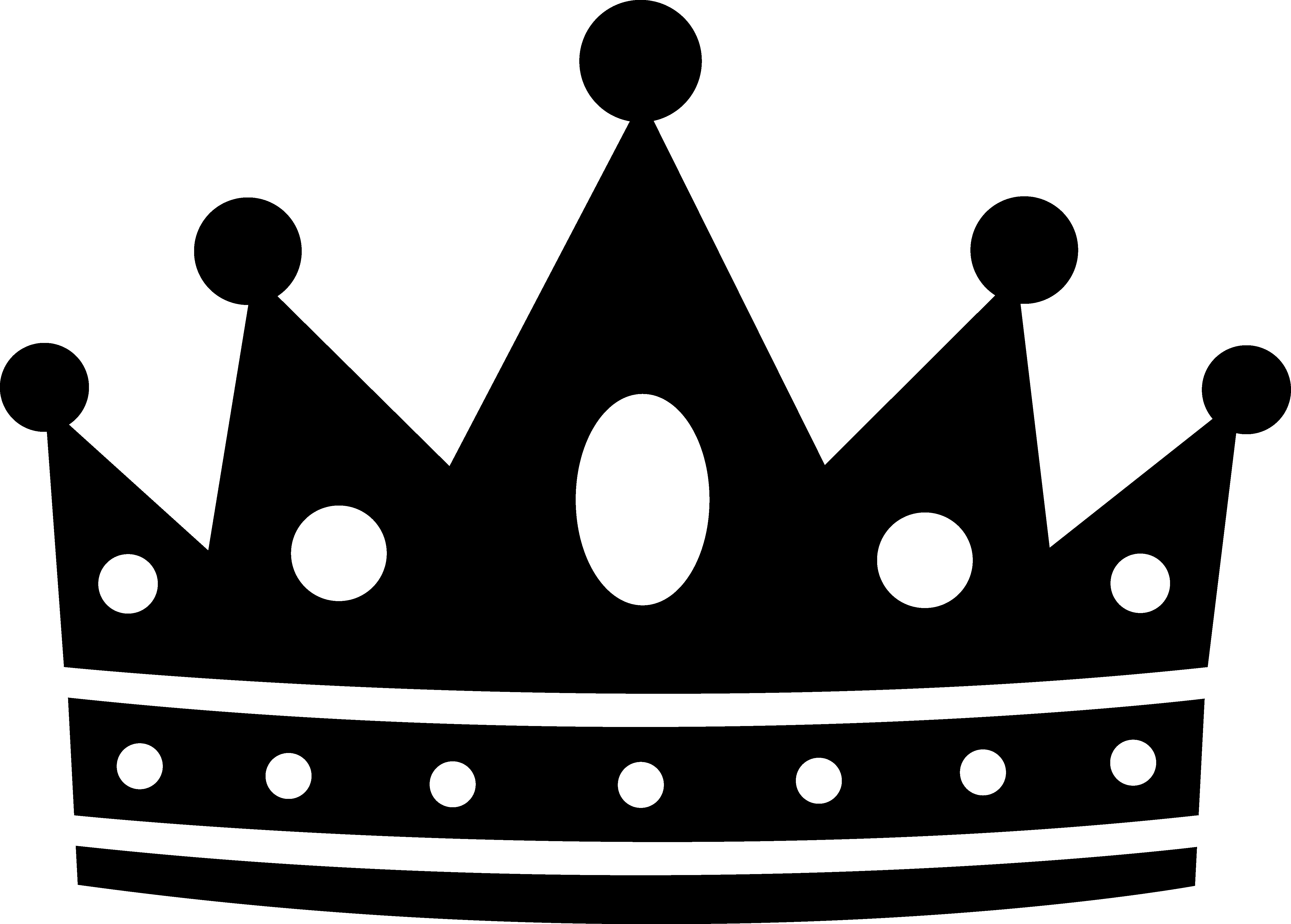 Black Royal Crown Silhouette - Free Clip Art