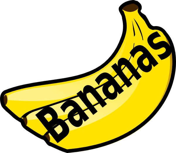 Bananas With Spelling clip art - vector clip art online, royalty ...