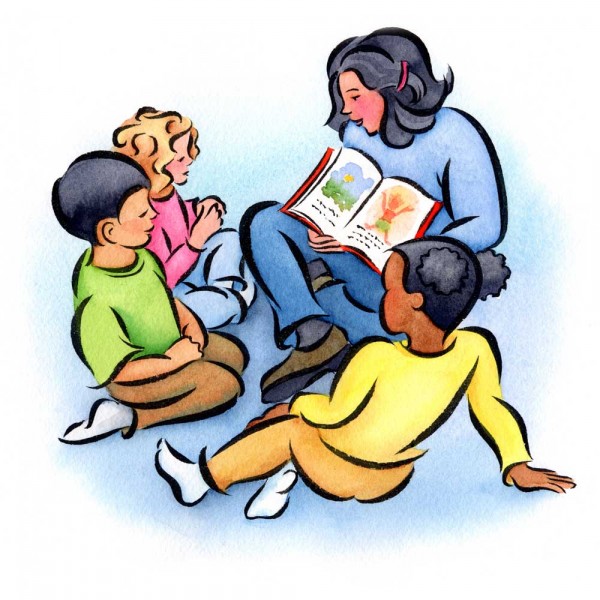 Reading To Children « Sandy Haight Illustration