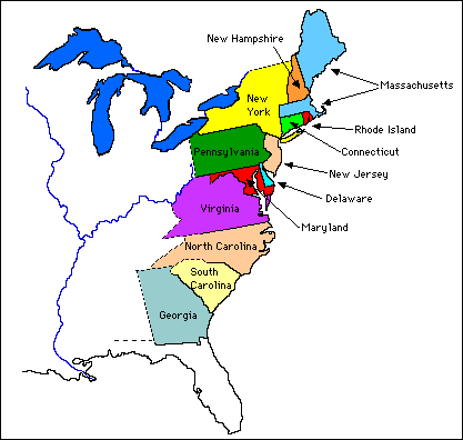 Thirteen Original Colonies